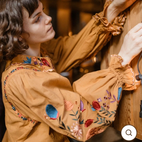 Naked Generation The Harriet Embroidered Blouse Size Medium - Picture 2 of 10